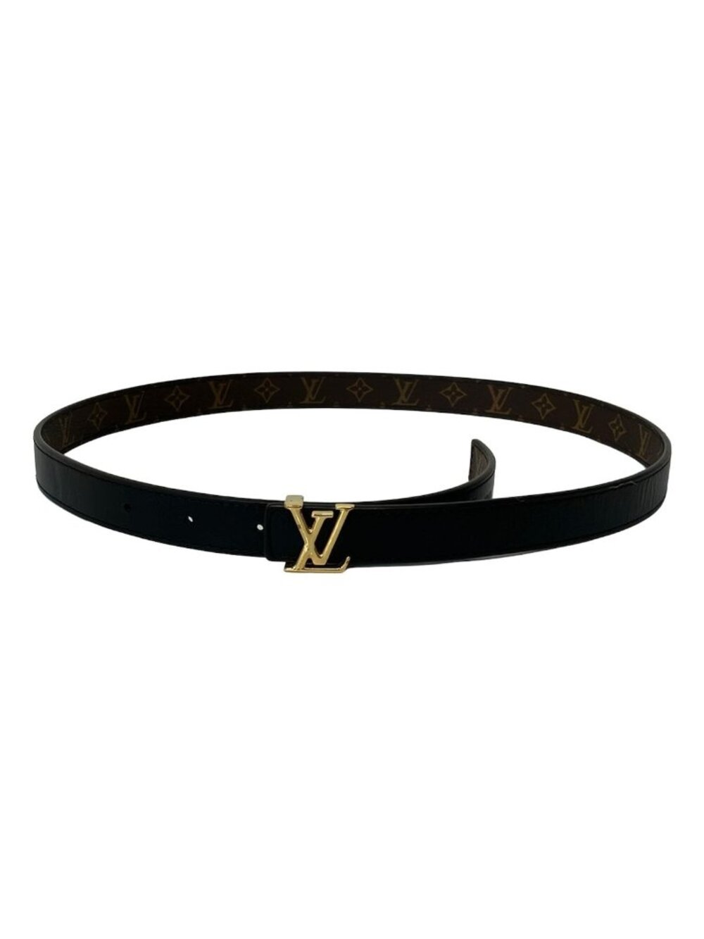 Louis Vuitton Belt Monogram 75/30 Ceinture LV Iconic 20 Reversible Noir Gold